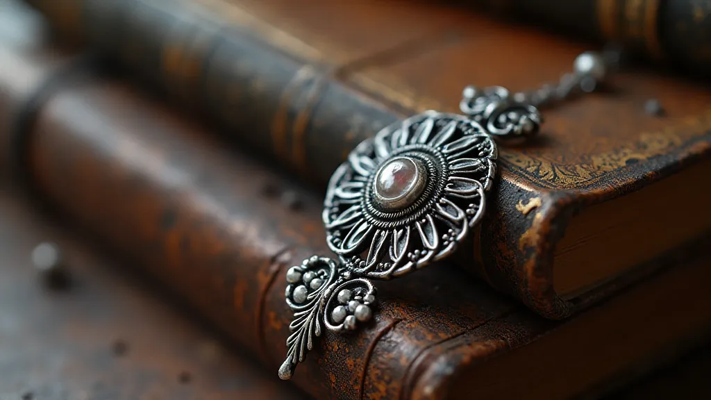 Art Deco silver filigree bookmark