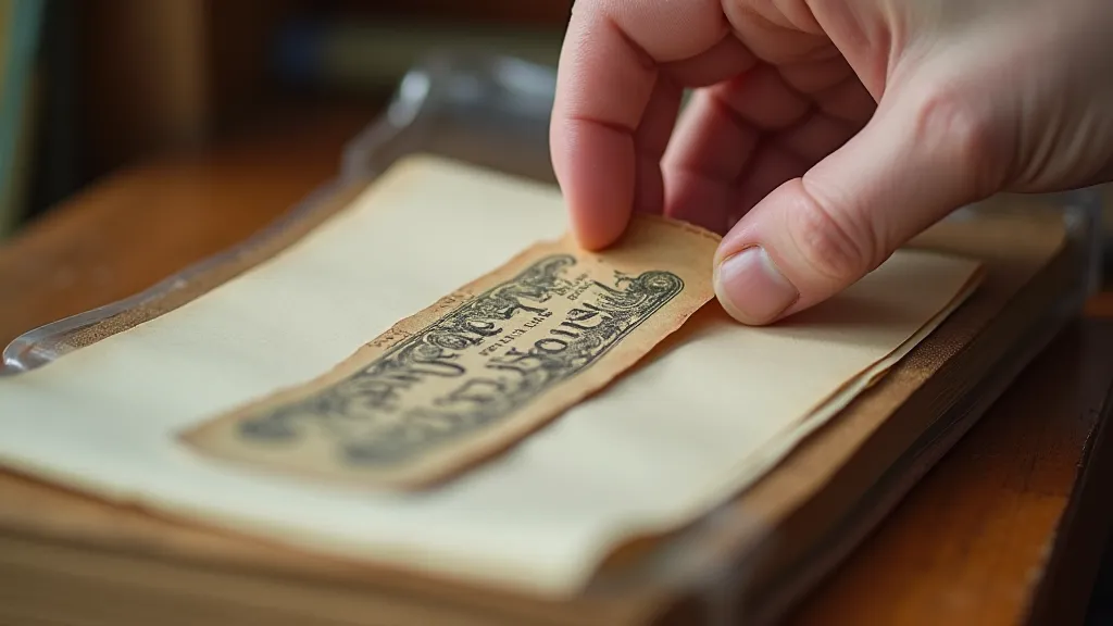 Vintage bookmark in an archival sleeve