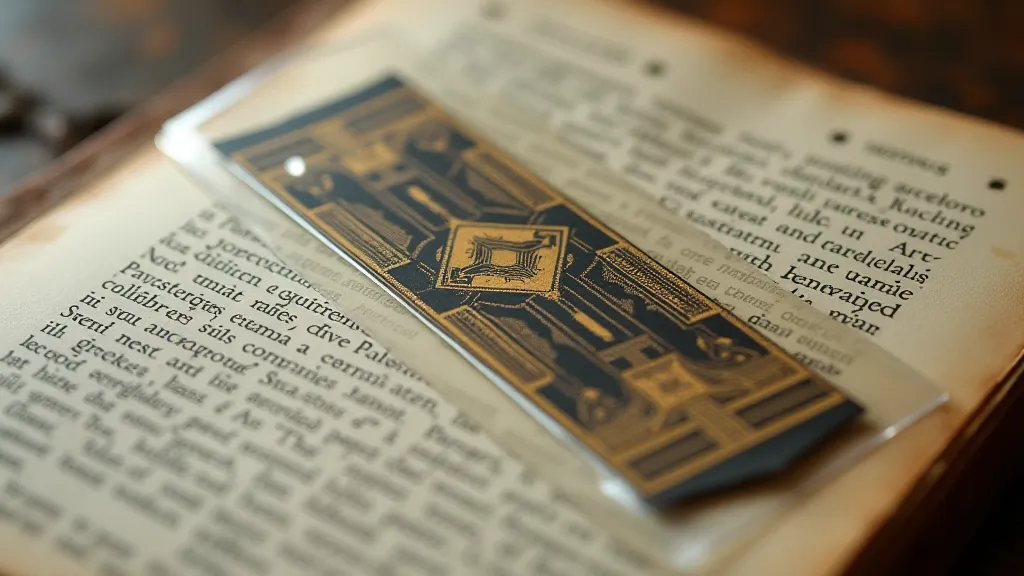 Vintage bookmark in an acid-free sleeve