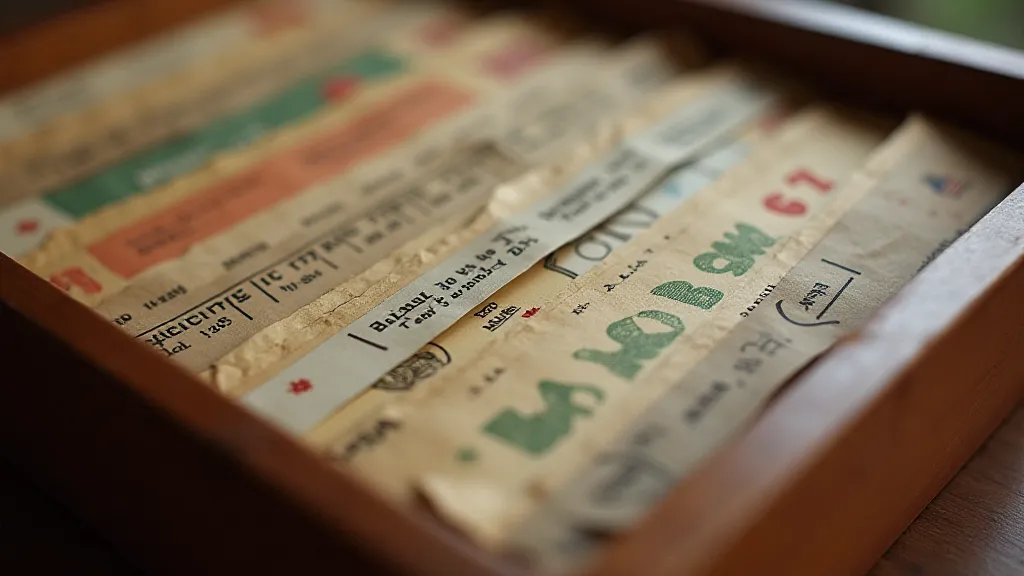 Vintage bookmarks in archival sleeves