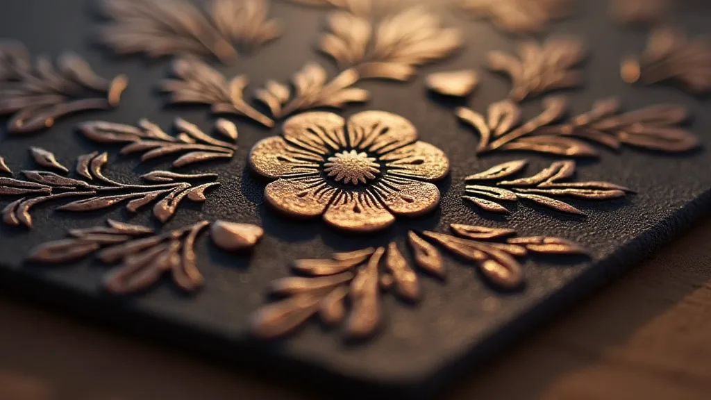 Embossed leather bookmark