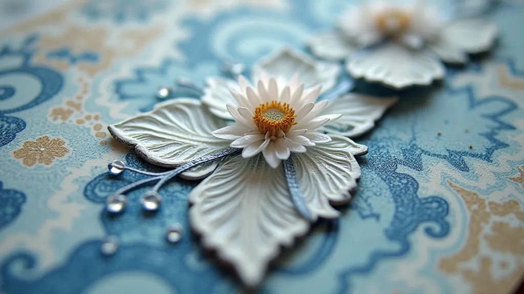 Paper Marbled Vintage Bookmark