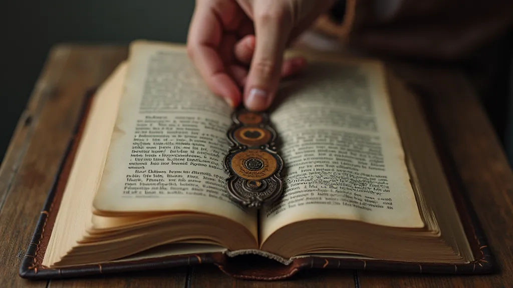 Placing a bookmark in a book